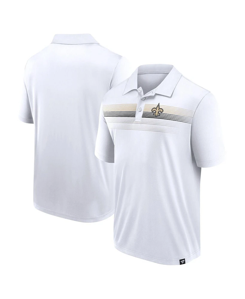 Fanatics Branded Men's White New Orleans Saints Victory For Us Interlock Polo