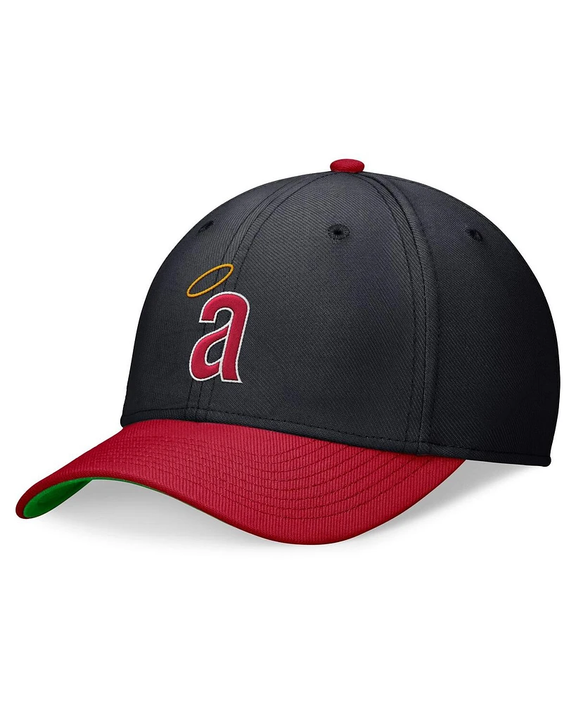 Nike Men's Navy/Red California Angels Cooperstown Collection Rewind Swooshflex Performance Hat