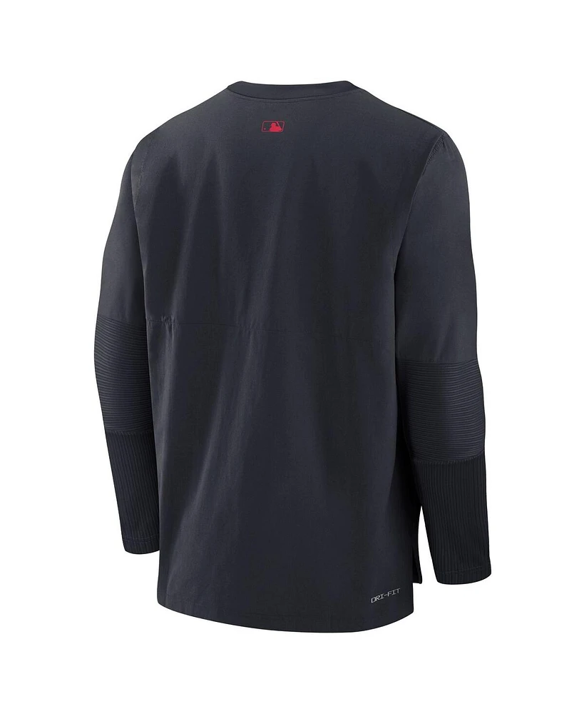 Nike Men's Navy Cleveland Guardians Authentic Collection Player Performance Pullover Sweatshirt