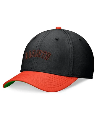 Nike Men's Black/Orange San Francisco Giants Cooperstown Collection Rewind Swooshflex Performance Hat