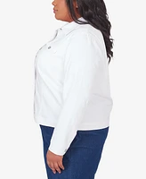 Alfred Dunner Plus Classic Fit Denim Jacket