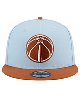 New Era Men's Light Blue/Brown Washington Wizards 2-Tone Color Pack 9Fifty Snapback Hat