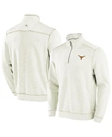 Tommy Bahama Men's Cream Texas Longhorns Tobago Bay Half-Zip Tri-Blend Top