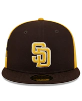 New Era Men's Brown/Gold San Diego Padres Gameday Sideswipe 59fifty Fitted Hat