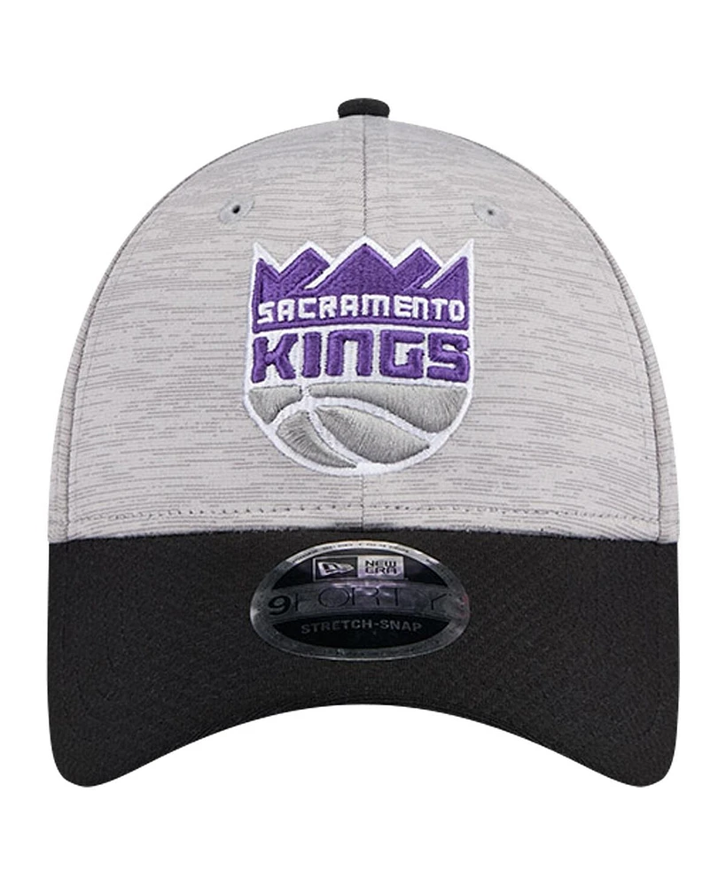 New Era Men's Heather Gray/Black Sacramento Kings Active Digi-Tech Two-Tone 9forty Adjustable Hat