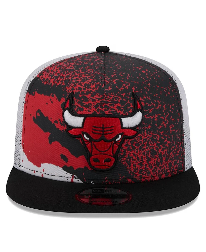 New Era Men's Black Chicago Bulls Court Sport Speckle 9fifty Snapback Hat
