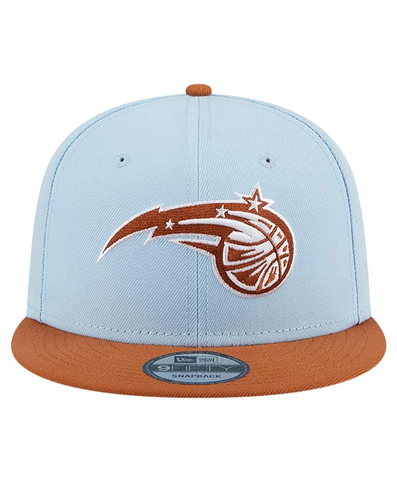 New Era Men's Light Blue/Brown Orlando Magic 2-Tone Color Pack 9fifty Snapback Hat