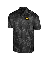 Colosseum Men's Black Iowa Hawkeyes Big Tall Palms Polo