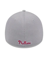 New Era Men's Gray Philadelphia Phillies Active Pivot 39thirty Flex Hat