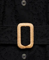 Mango Women's Embroidered Belt Dress