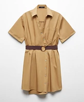 Mango Women's Belt Shirt Dress