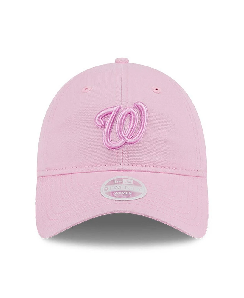 New Era Women's Washington Nationals Fondant Pink 9Twenty Adjustable Hat