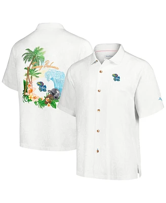 Tommy Bahama Men's White Kansas Jayhawks Castaway Game Camp Button-Up Shirt