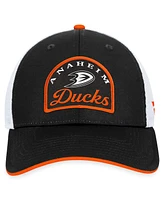 Fanatics Branded Men's Black/White Anaheim Ducks Fundamental Adjustable Hat