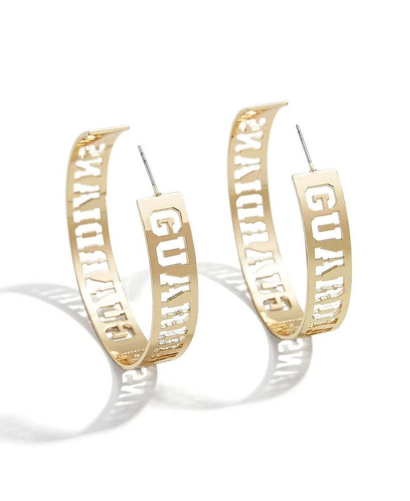 Wear by Erin Andrews x Baublebar Cleveland Guardians Large Cutout Hoop Earrings