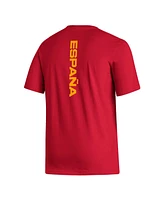 Adidas Men's Red Spain National Team Vertical Back T-Shirt