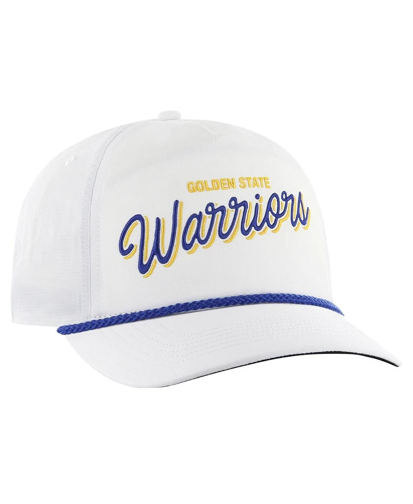 47 Brand Men's White Golden State Warriors Fairway Hitch brrr Adjustable Hat