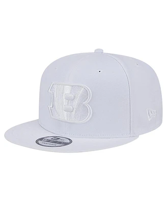 New Era Men's Cincinnati Bengals Main White on White 9Fifty Snapback Hat
