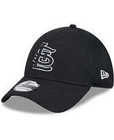 New Era Men's St. Louis Cardinals Evergreen Black White Neo 39Thirty Flex Hat