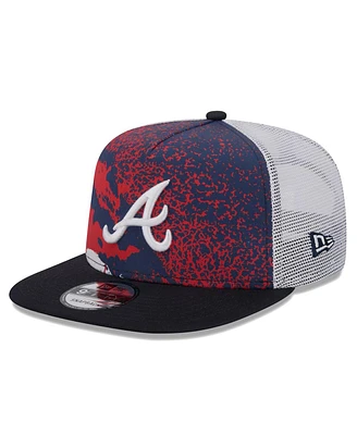 New Era Men's Navy Atlanta Braves Court Sport 9Fifty Snapback Hat
