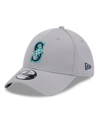 New Era Men's Gray Seattle Mariners Active Pivot 39Thirty Flex Hat