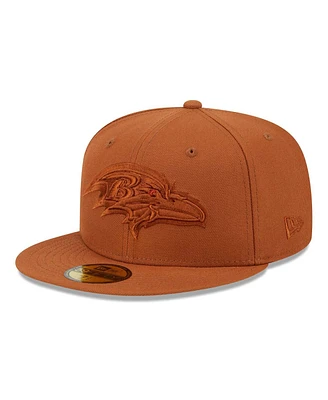 New Era Men's Brown Baltimore Ravens Color Pack 59Fifty Fitted Hat
