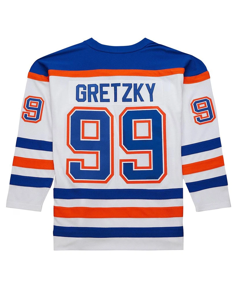 Mitchell Ness Men's Wayne Gretzky White Edmonton Oilers 1986/87 Blue Line Player Jersey