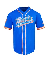 Pro Standard Men's Royal Florida Gators Mesh Full-Button Replica Baseball Jersey