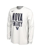 Nike Unisex White Villanova Wildcats 2024 On-Court Bench Energy Long Sleeve T-Shirt