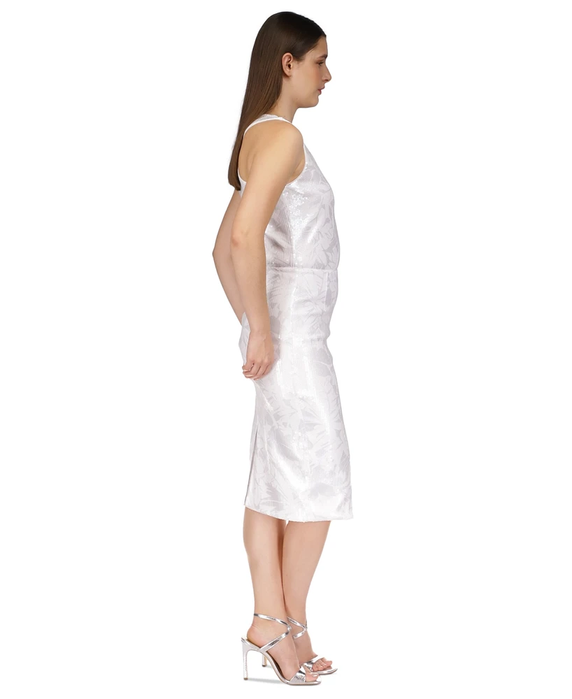 Michael Kors Women's Tonal-Print Sequined Midi Skirt