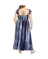 City Chic Plus Tiarne Tie Dye Maxi Dress