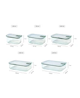 Mepal EasyClip 1Pc. 15oz Rectangular Glass Box