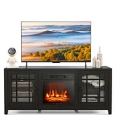 Slickblue 58 Inch Fireplace Tv Stand with Adjustable Shelves for TVs up to 65