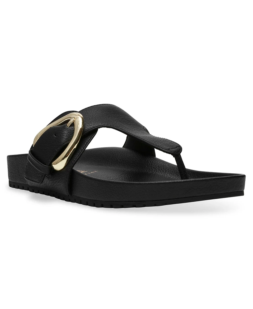 Anne Klein Women's Dori Footbed Thong Flat Sandals