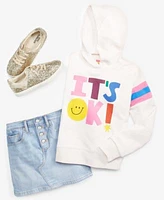 Epic Threads Girls Its Okay Graphic Hoodie Bloom Denim Skort Nia Lace Up Shoes Created For Macys