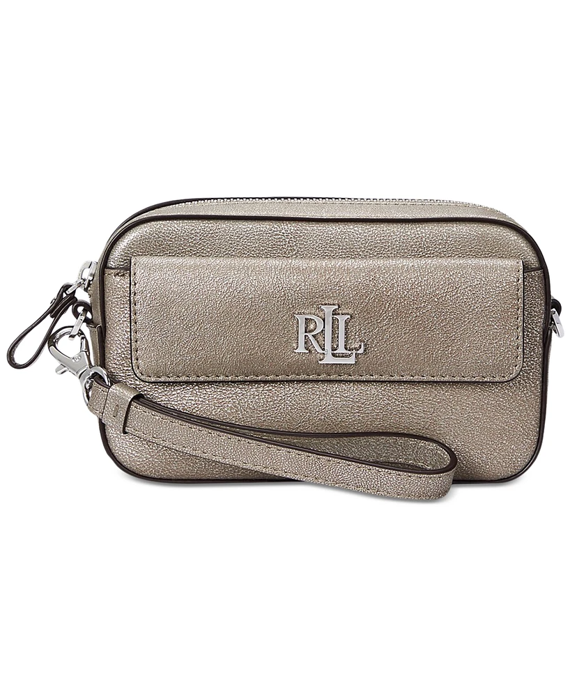 Lauren Ralph Lauren Metallic Leather Marcy Convertible Pouch