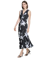 Calvin Klein Petite Sleeveless V-Neck Midi Dress