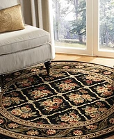 Safavieh Lyndhurst LNH556 Black 5'3" x 5'3" Round Area Rug