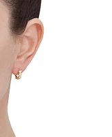 Polished Hearts Huggie Hoop Earrings in 14k Gold, 3/8"