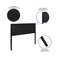 Merrick Lane West Avenue Queen Headboard Upholstered Headboard With Metal Frame And Adjustable Rail Slots