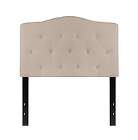 Arched Twin Button Tufted Upholstered Headboard