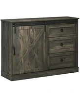 Homcom Farmhouse Coffee Bar Cabinet, Kitchen Sideboard