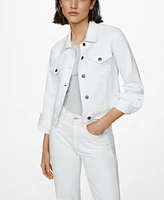 Mango Women's Pocketed Denim Jacket