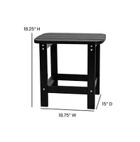 Riviera Poly Resin Indoor/Outdoor All-Weather Adirondack Side Table