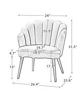 Boho Accent Velvet Upholstered Living Room Chairs for Makeup Bedroom