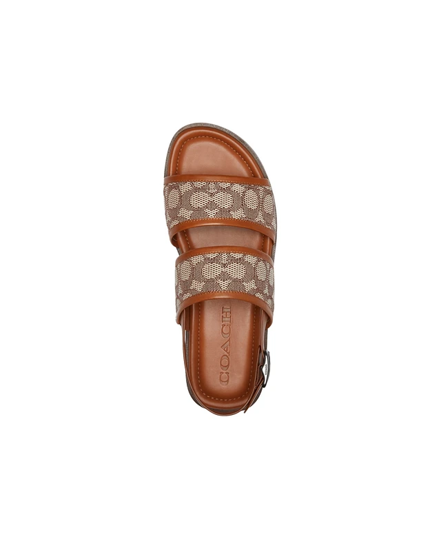 Men\'s Julian Signature Two Strap Sandal COACH Julian Signature Jacquard Two Strap Sandals  main image 2