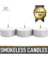 Zulay Kitchen Pack Smokeless Unscented Long Burning Tea Lights Candles for Home