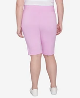 Hearts Of Palm Plus Size Spring into Action Solid Tech Stretch Skimmer Pant