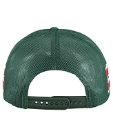 47 Brand Men's Green Minnesota Wild Sideband Stripes Trucker Snapback Hat