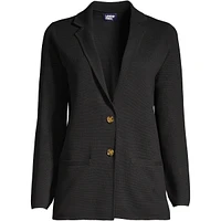 Lands' End Women's Fine Gauge Blazer Sweater